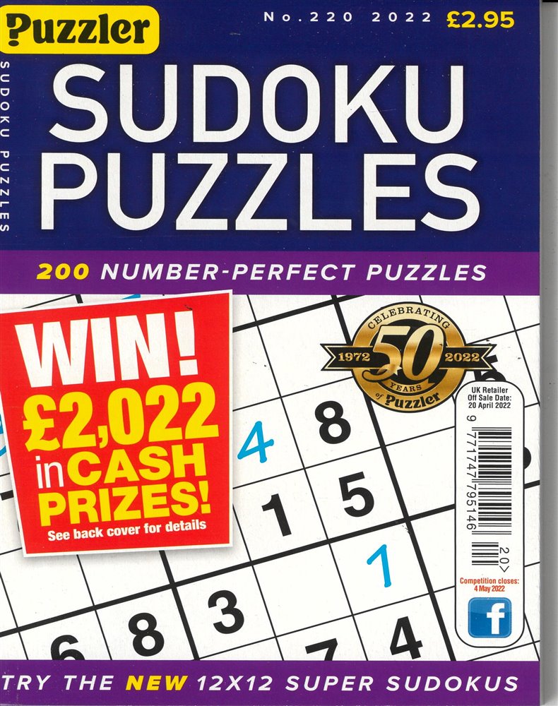 Sudoku Puzzles Magazine Issue NO 220