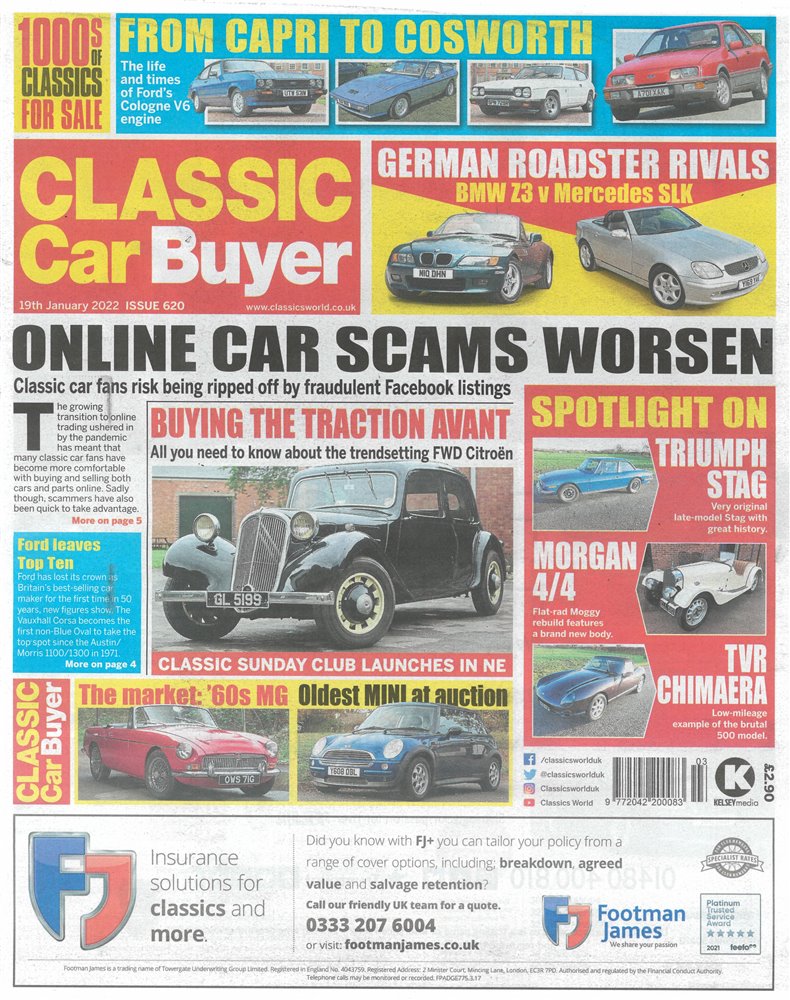 Classic Car Buyer Magazine Issue 19/01/2022