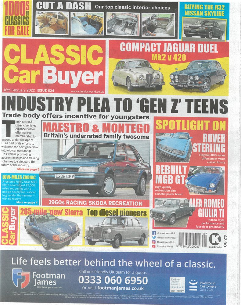 Classic Car Buyer Magazine Issue 16/02/2022