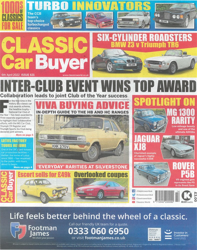Classic Car Buyer Magazine Issue 06/04/2022