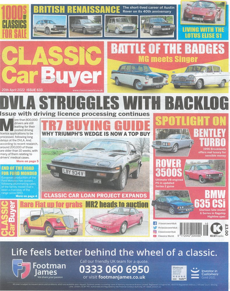 Classic Car Buyer Magazine Issue 20/04/2022