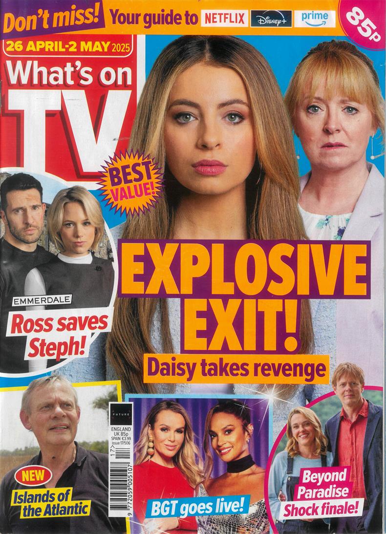 Whats on TV - 26/04/2025