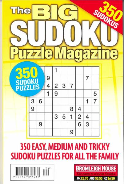Big Sudoku Puzzle magazine