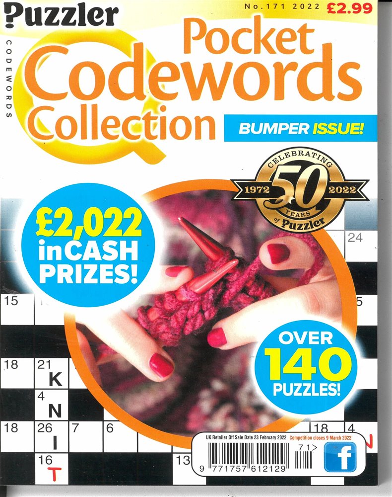 Puzzler Pocket Codewords Collection Magazine Issue NO 171