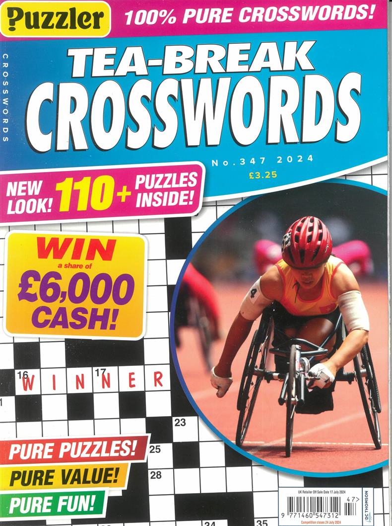 Puzzler Tea Break Crosswords - NO 347