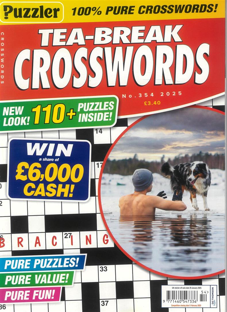 Puzzler Tea Break Crosswords - NO 354
