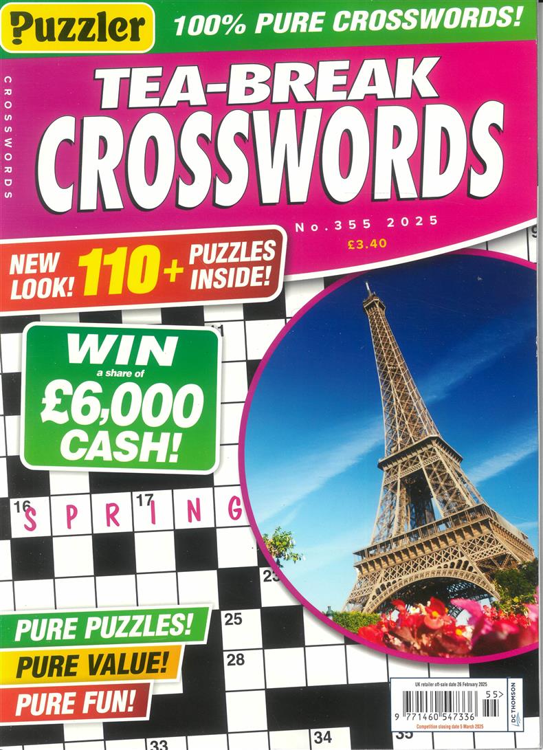 Puzzler Tea Break Crosswords - NO 355