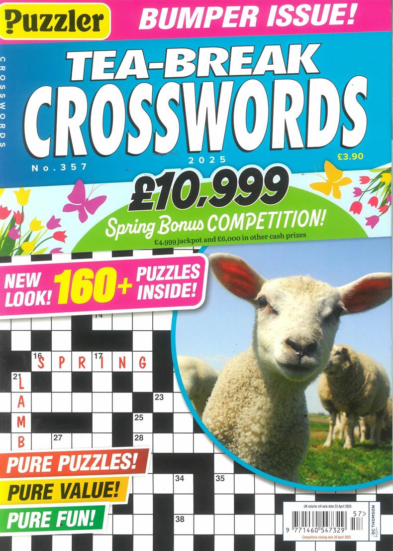 Puzzler Tea Break Crosswords - NO 357