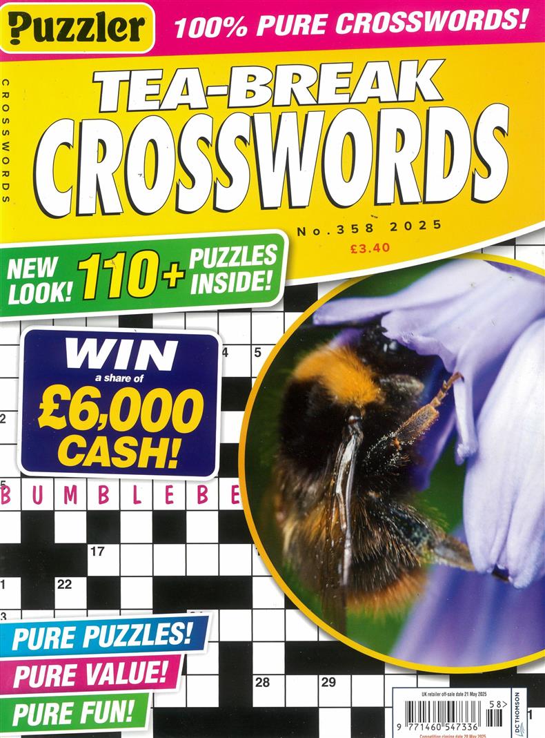 Puzzler Tea Break Crosswords - NO 358