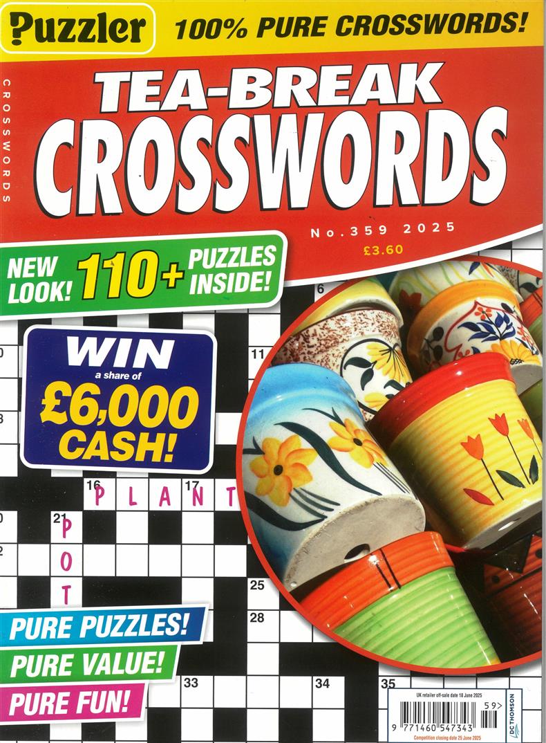 Puzzler Tea Break Crosswords - NO 359