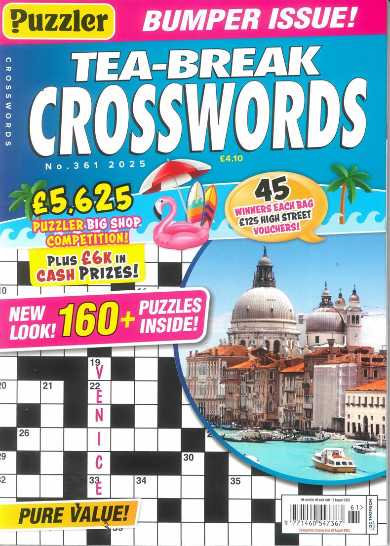 Puzzler Tea Break Crosswords - NO 361