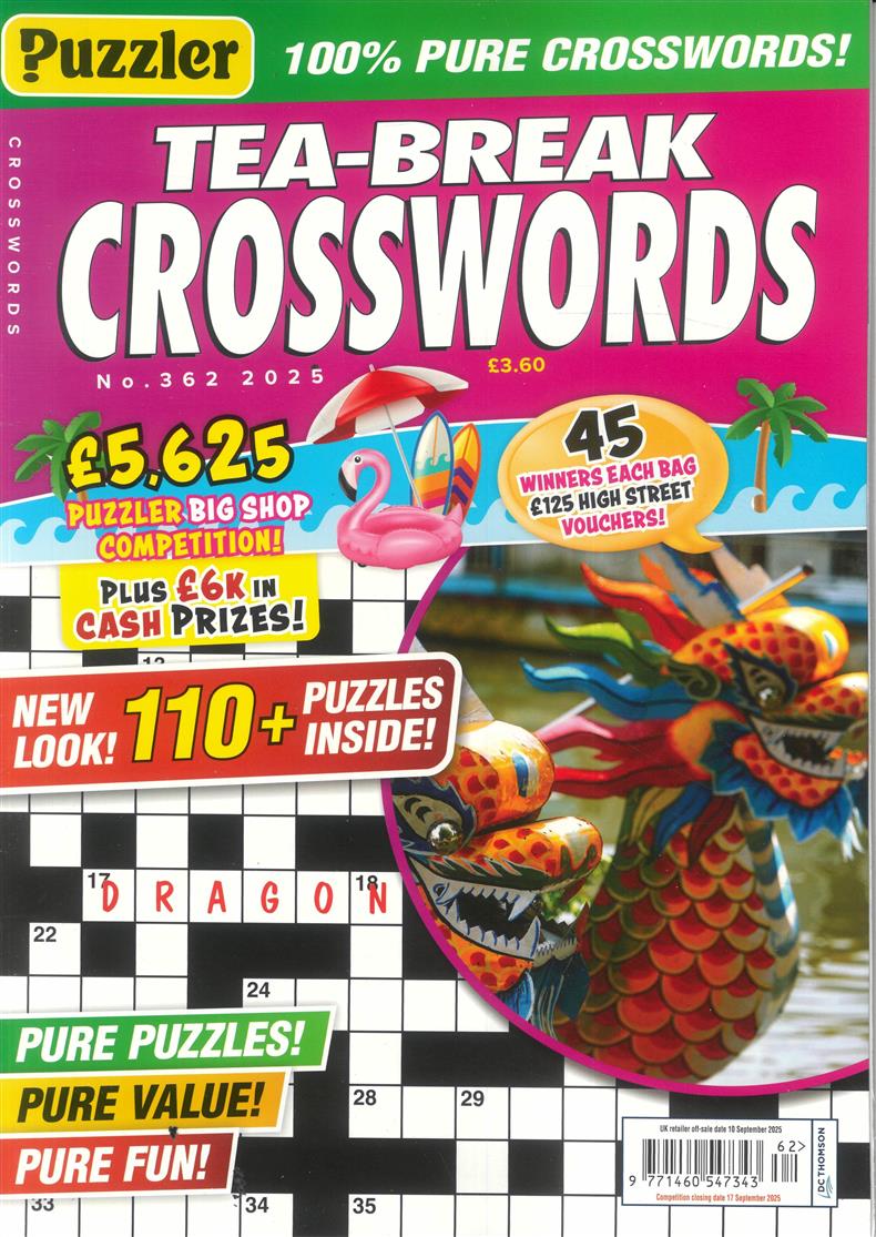 Puzzler Tea Break Crosswords - NO 362