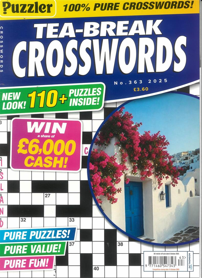 Puzzler Tea Break Crosswords - NO 363