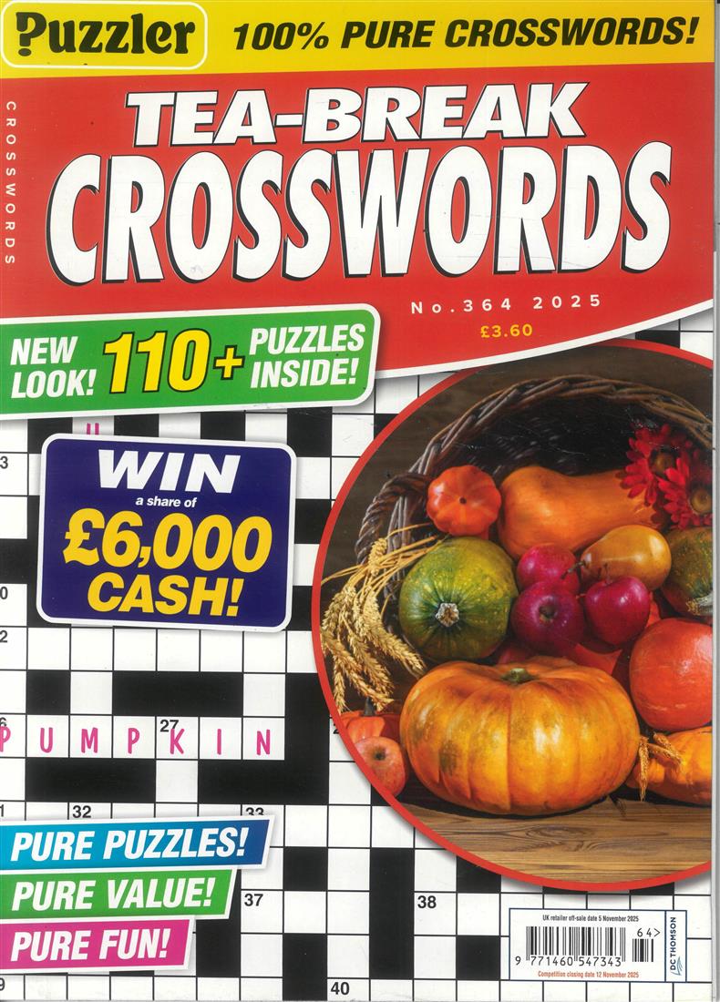 Puzzler Tea Break Crosswords - NO 364