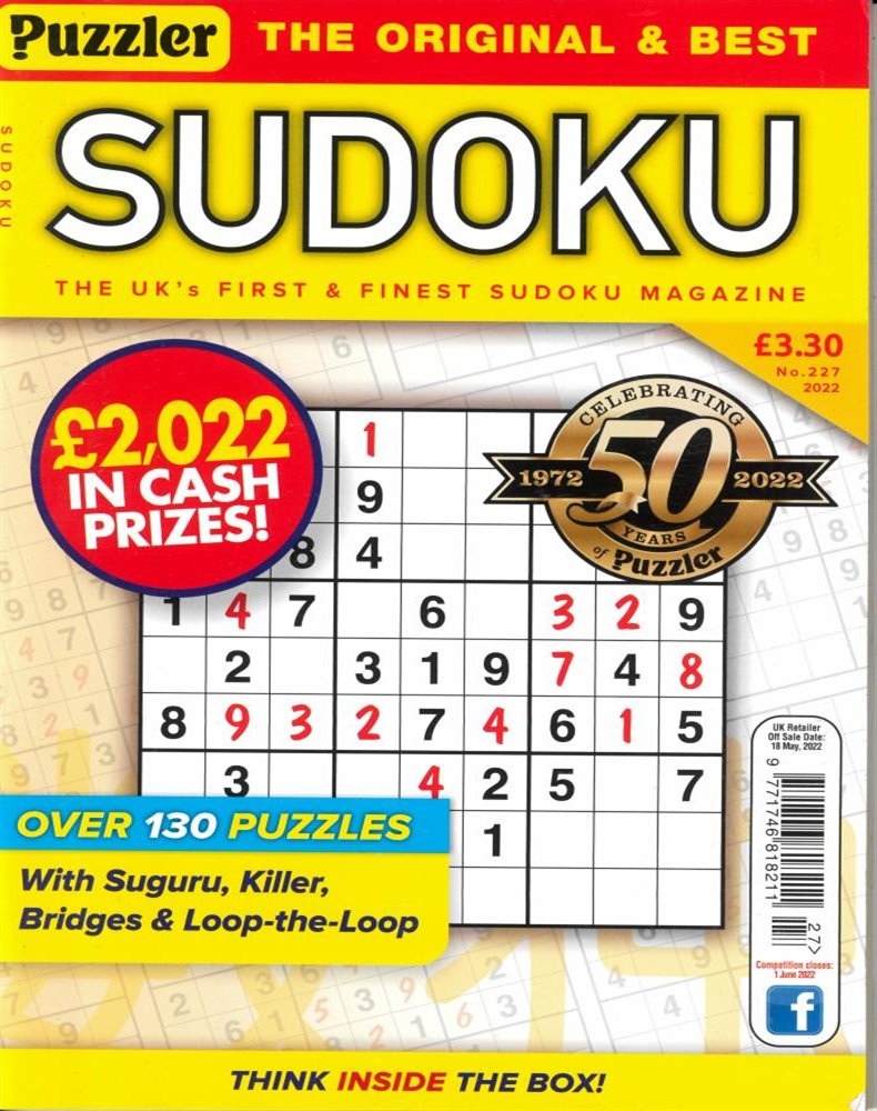 Puzzler Sudoku Magazine Issue NO 227