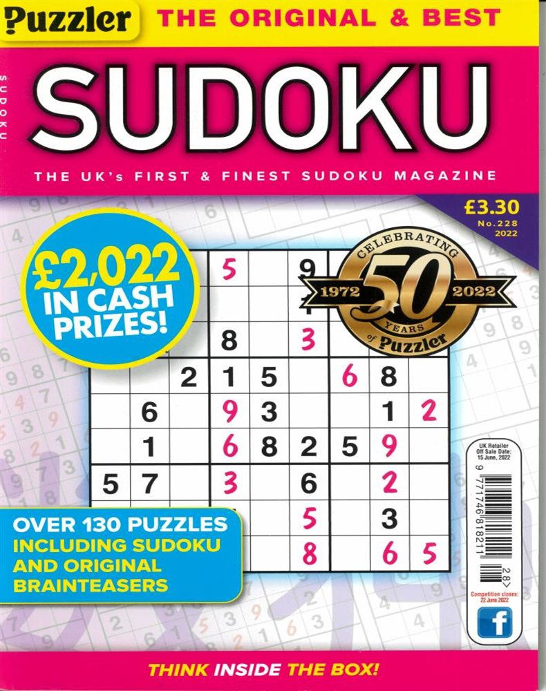 Puzzler Sudoku Magazine Issue NO 228
