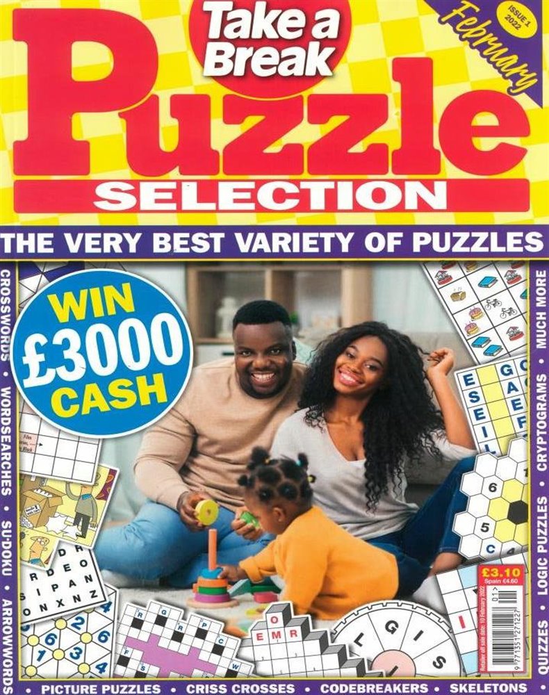 Take a Break Puzzle Selection Magazine Issue NO 1