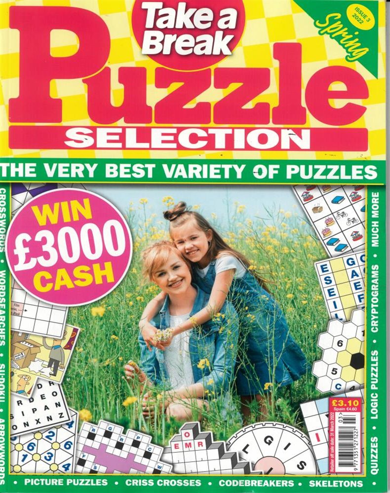 Take a Break Puzzle Selection Magazine Issue NO 3