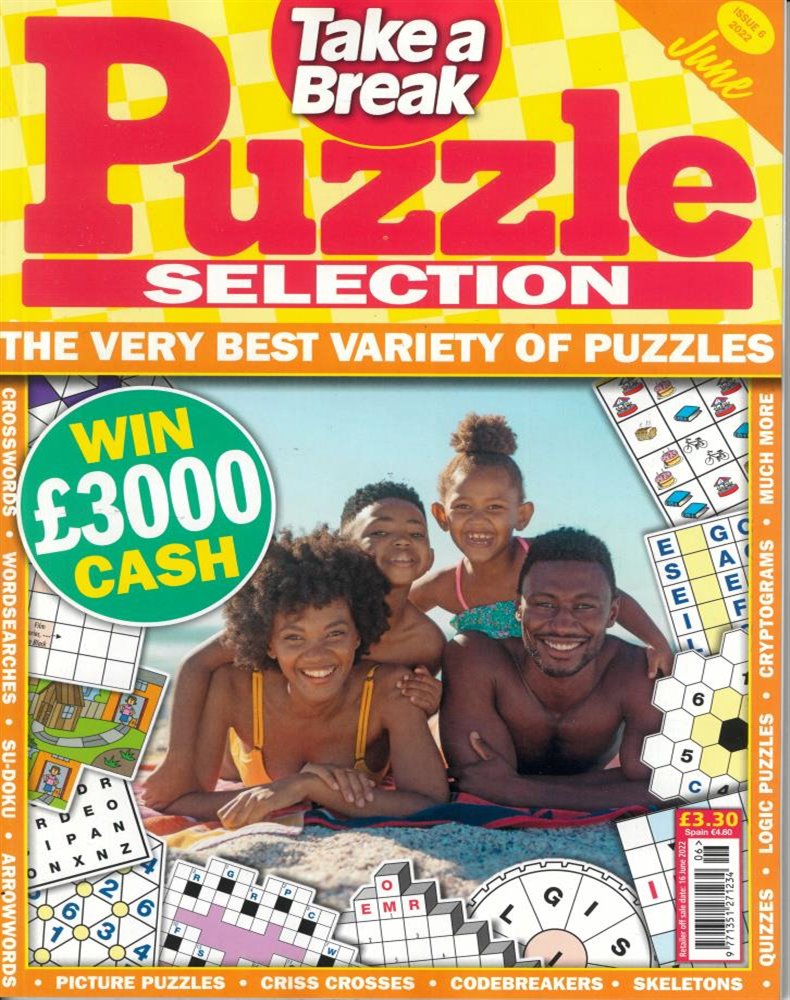 Take a Break Puzzle Selection Magazine Issue NO 6