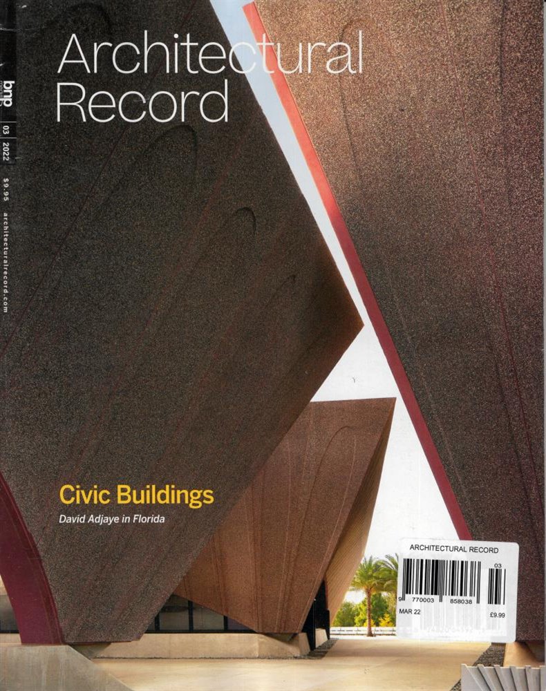 Architectural Record Magazine Issue MAR 22