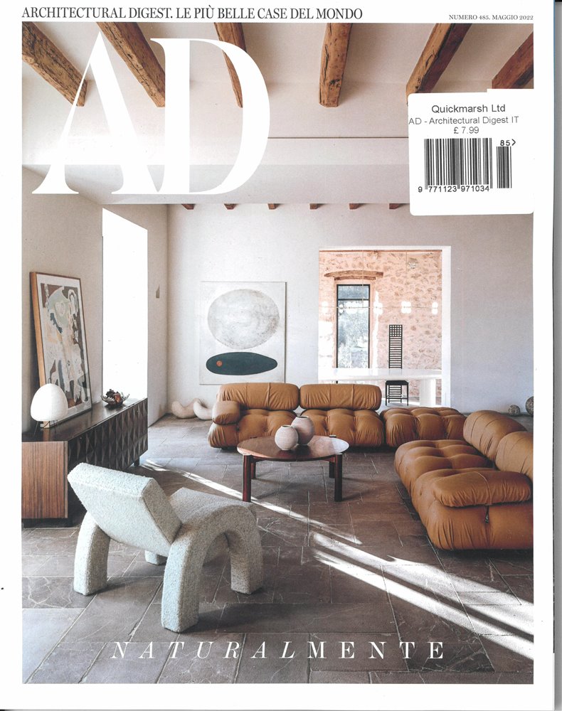 Architectural Digest Italian Magazine Issue NO 485