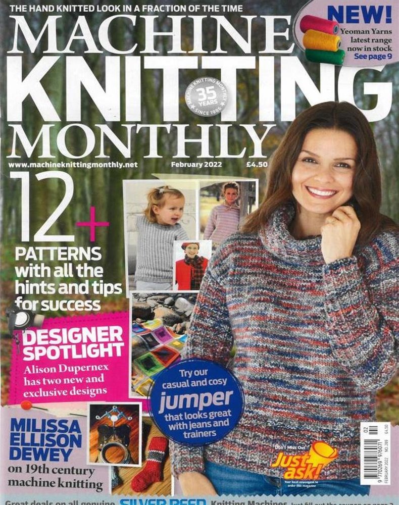Machine Knitting Monthly Magazine Issue FEB 22
