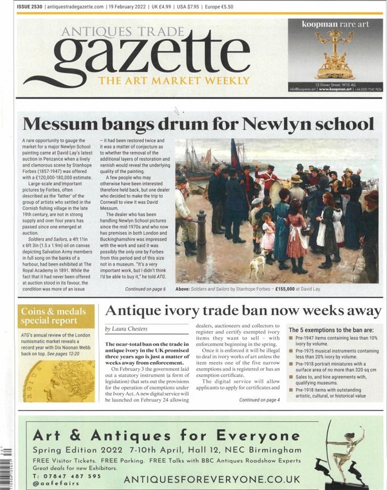 Antique Trade Gazette Magazine Issue 19/02/2022