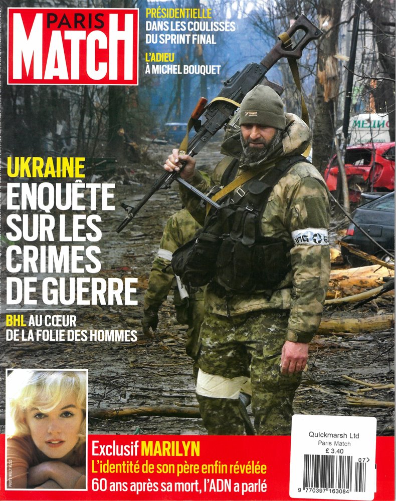 Paris Match Magazine Issue NO 3807