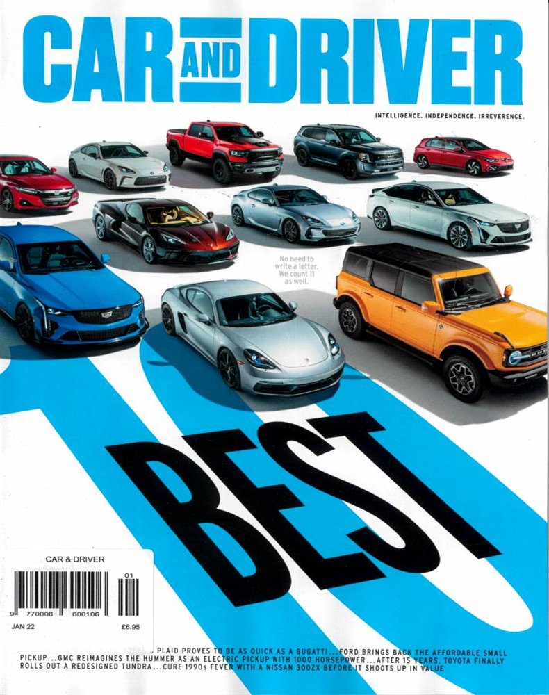 Car And Driver Magazine Issue JAN 22