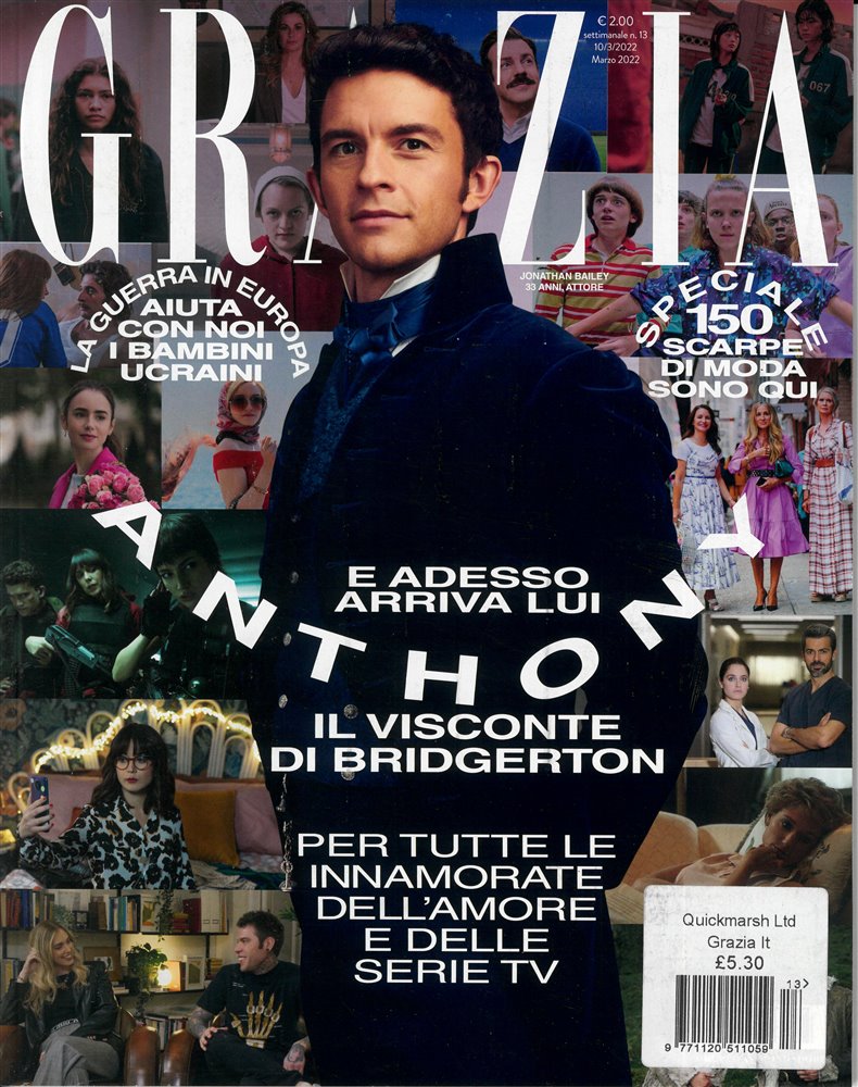 Grazia Italian Magazine Issue NO 13