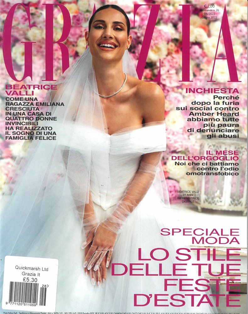Grazia Italian Magazine Issue NO 26