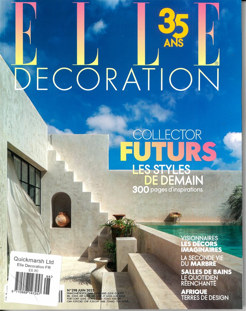 Elle Decoration French Magazine Issue NO 298