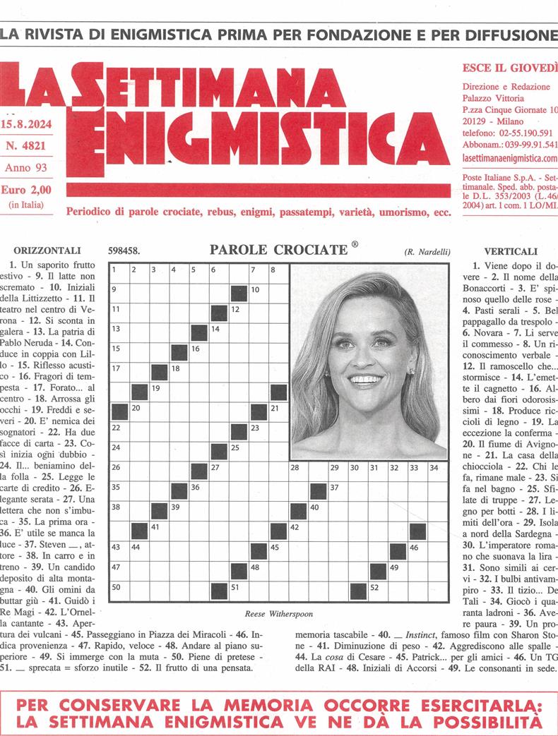 La Settimana Enigmistica - NO 4821