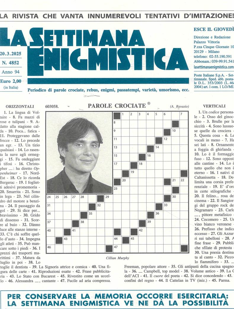 La Settimana Enigmistica - NO 4852