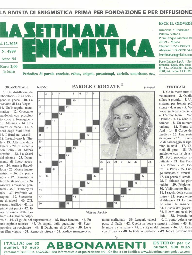 La Settimana Enigmistica - NO 4889