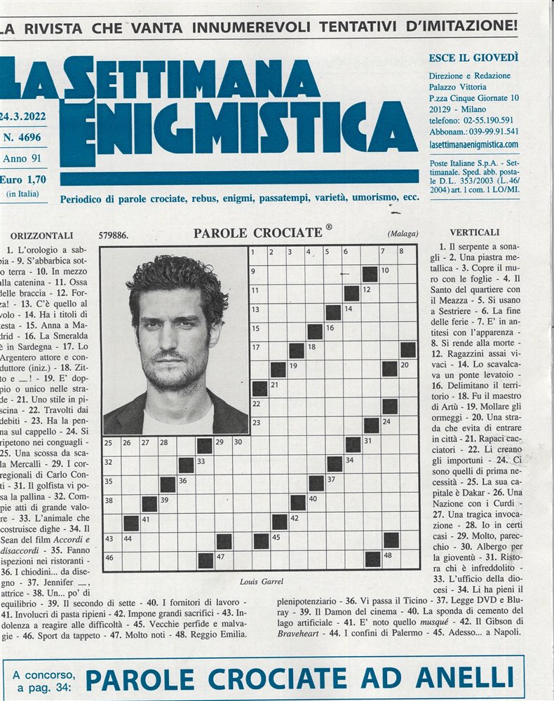 La Settimana Enigmistica Magazine Issue NO 4696
