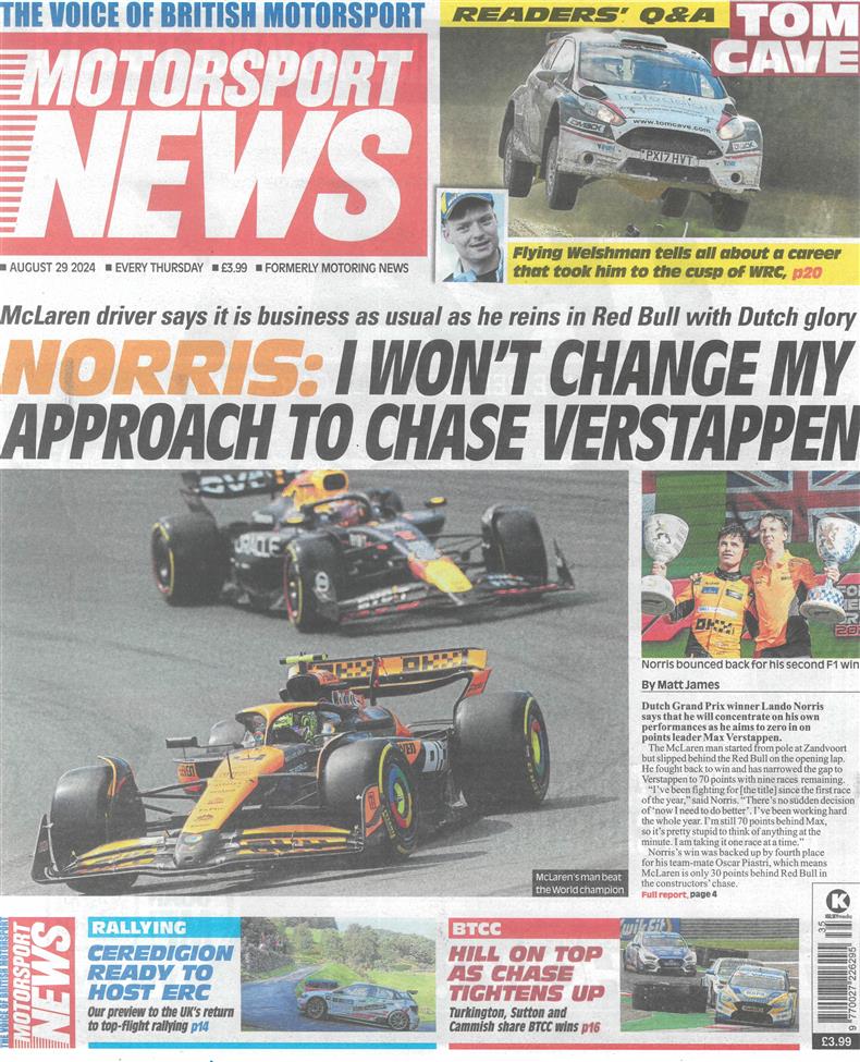 Motorsport News - 29/08/2024