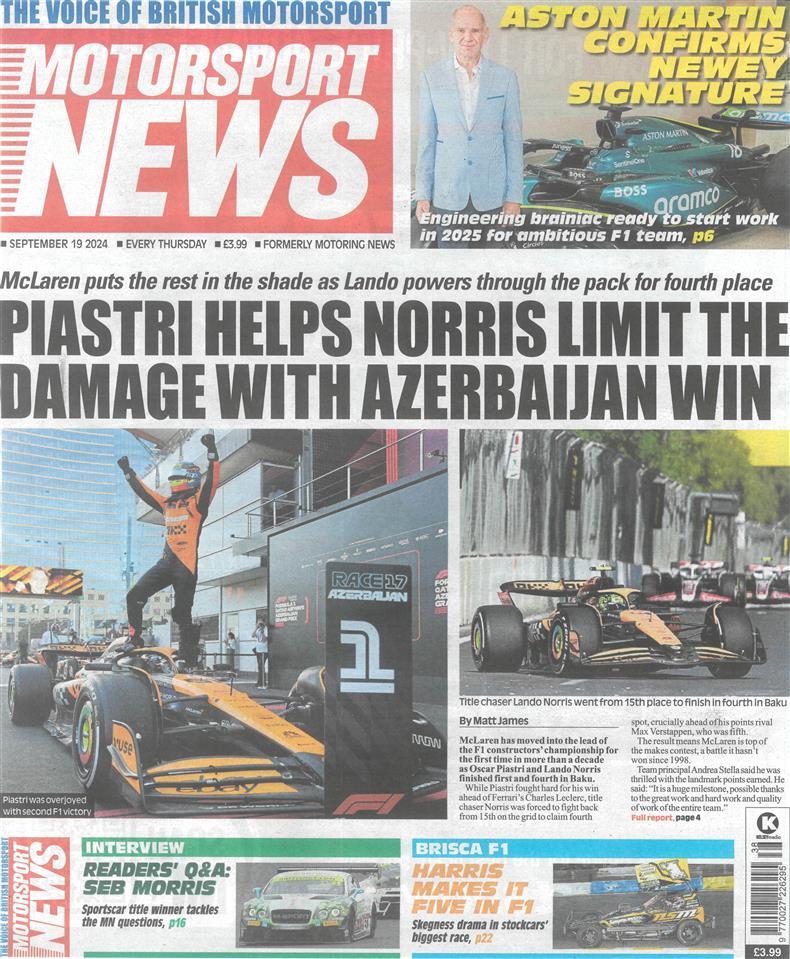 Motorsport News - 19/09/2024
