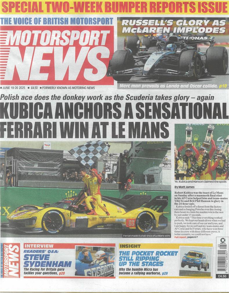 Motorsport News - 19/06/2025