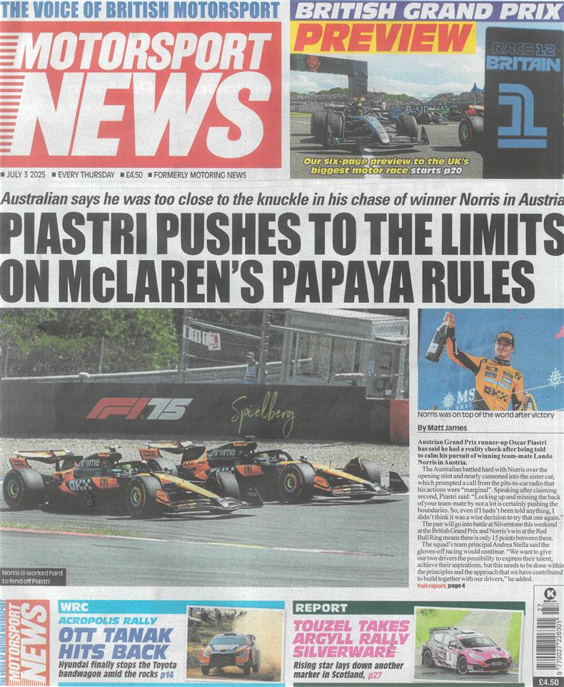 Motorsport News - 03/07/2025