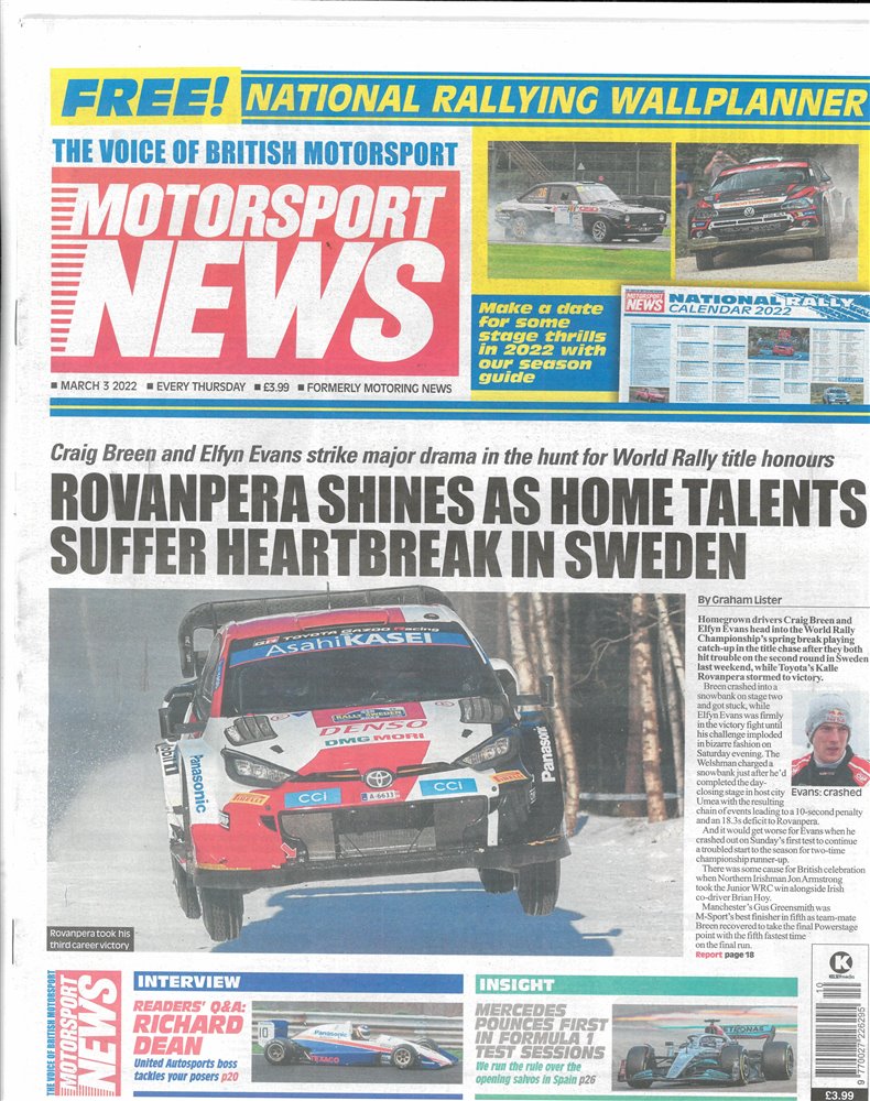 Motorsport News Magazine Issue 03/03/2022
