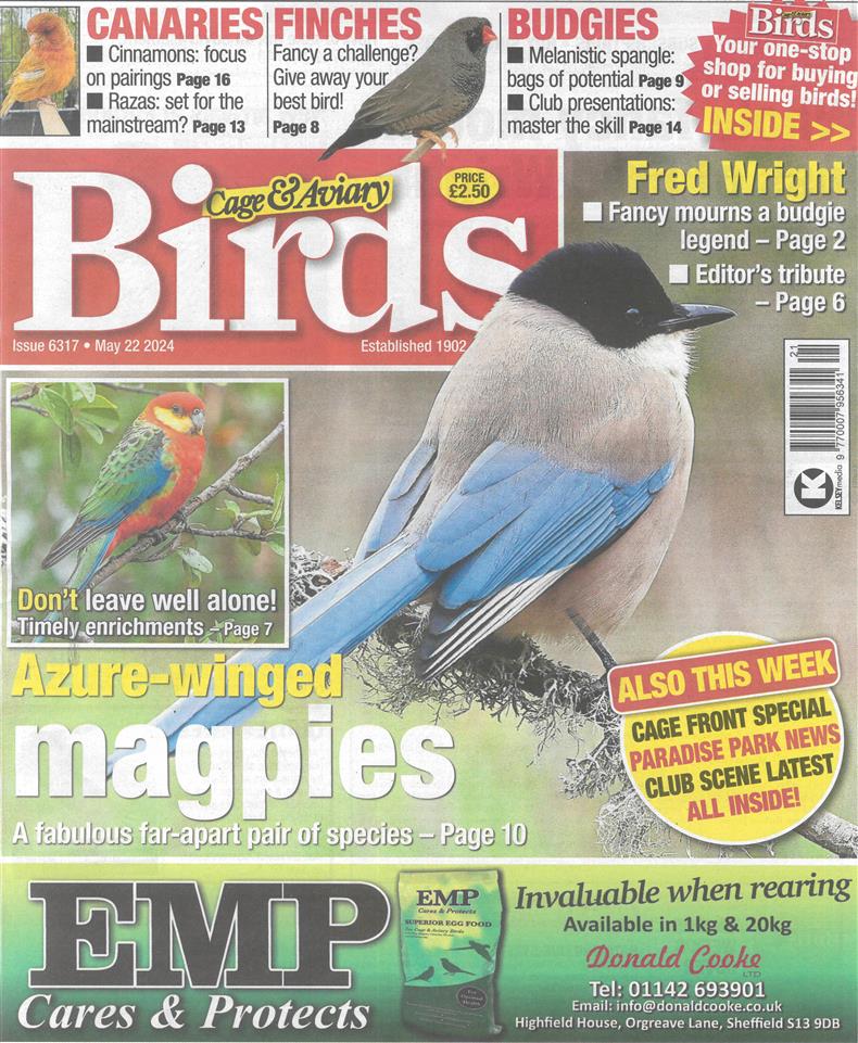 Cage and Aviary Birds - 22/05/2024