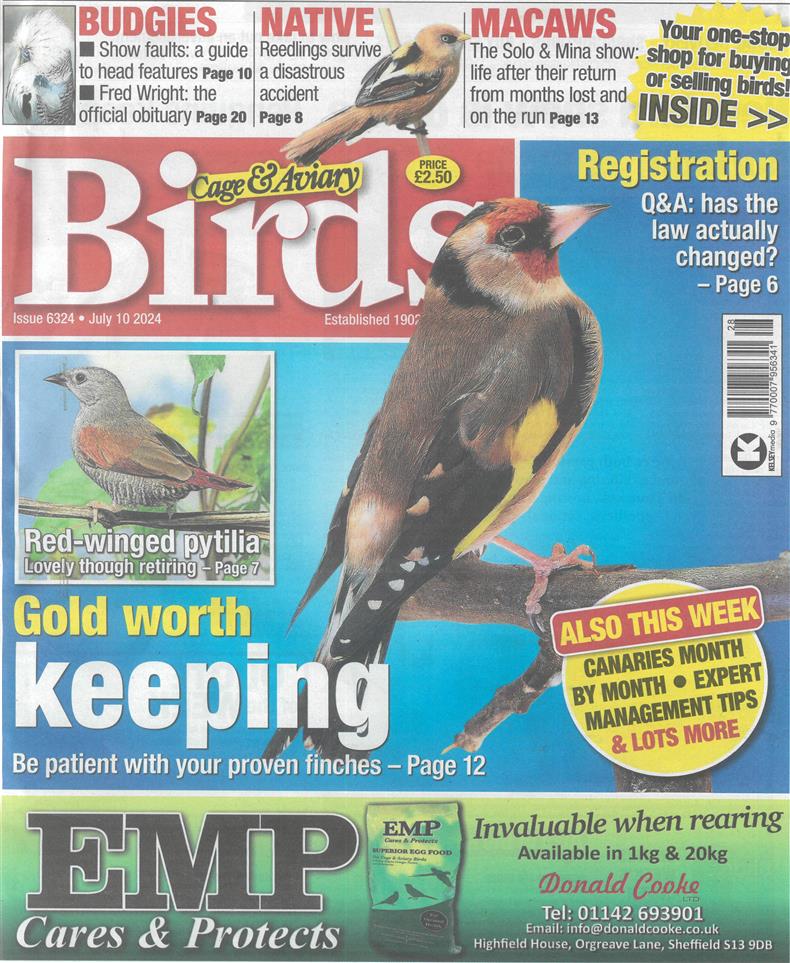 Cage and Aviary Birds - 10/07/2024