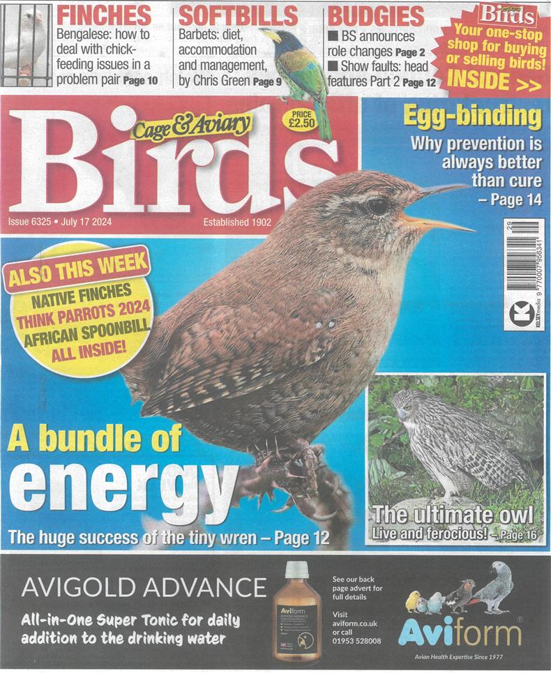 Cage and Aviary Birds - 17/07/2024