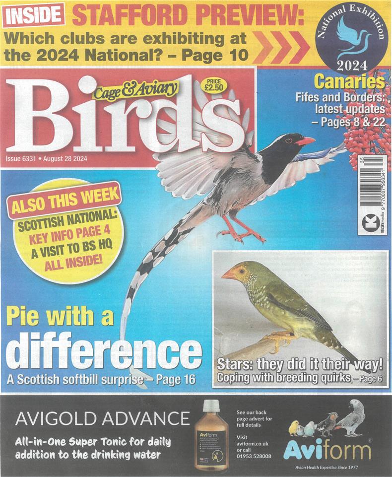 Cage and Aviary Birds - 28/08/2024