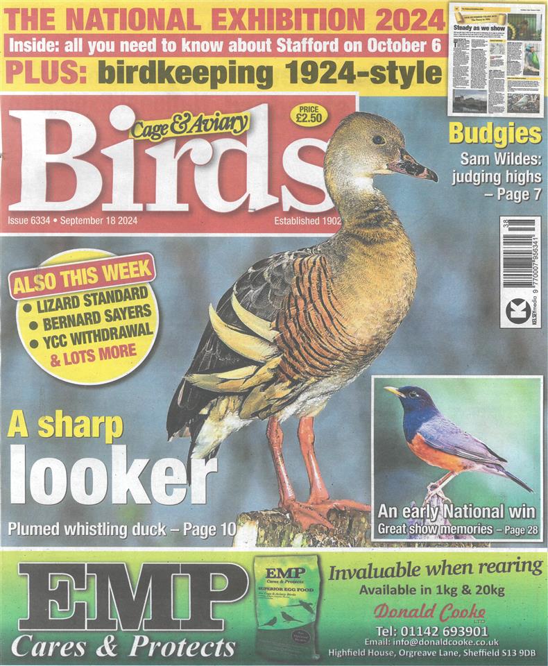 Cage and Aviary Birds - 18/09/2024