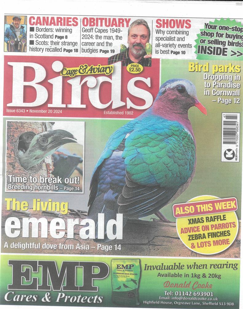 Cage and Aviary Birds - 20/11/2024