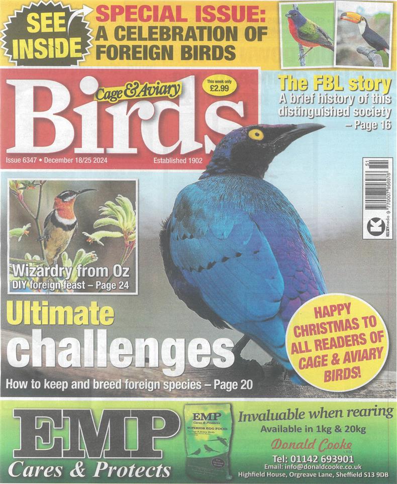 Cage and Aviary Birds - 18/12/2024