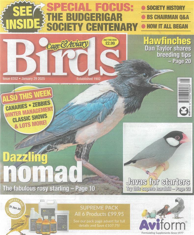 Cage and Aviary Birds - 29/01/2025