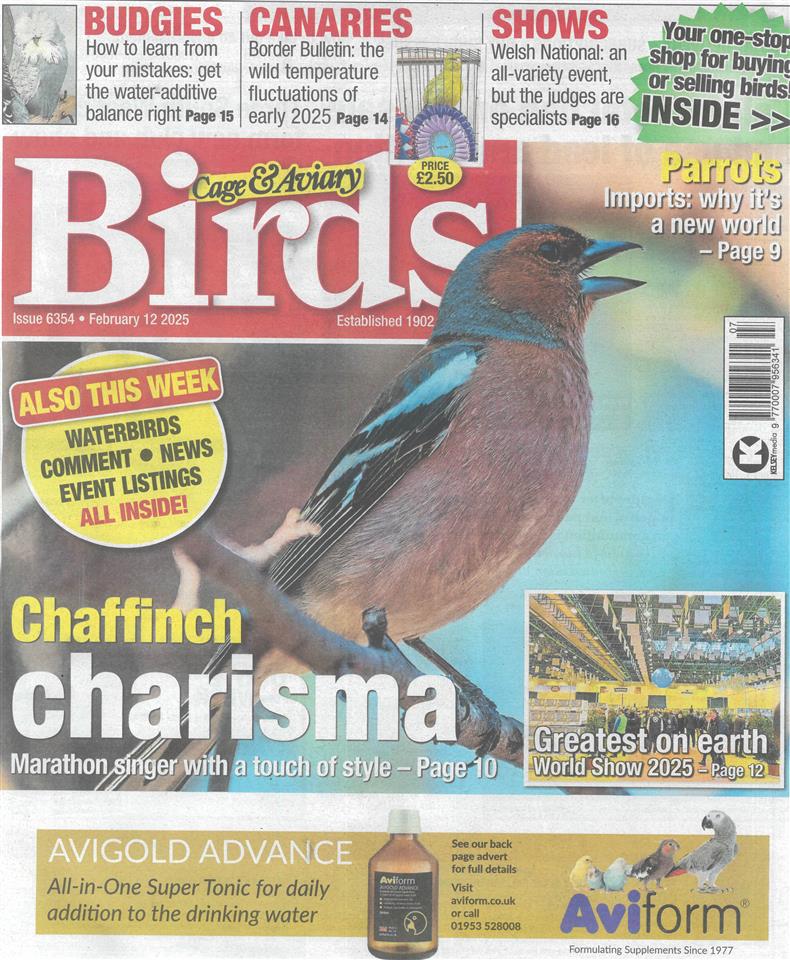 Cage and Aviary Birds - 12/02/2025